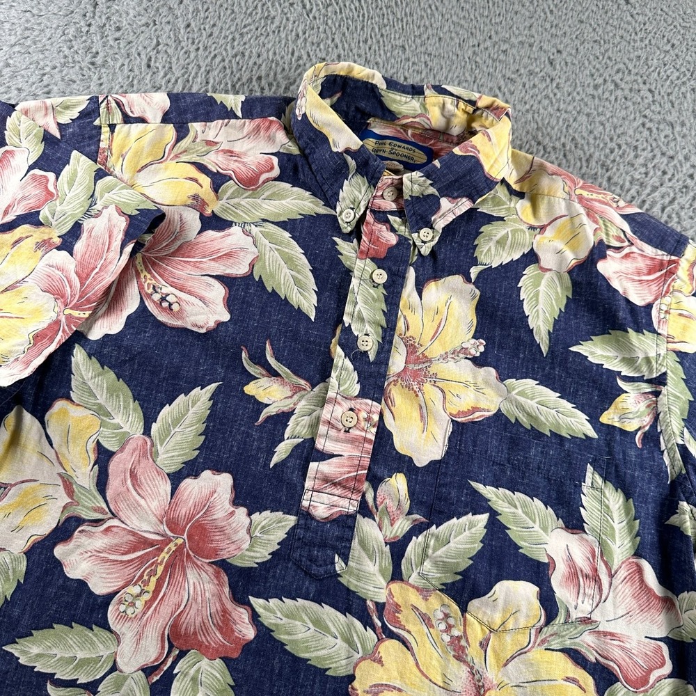 Reyn Spooner Phil Edwards Men's Casual Half Button Shirt M‎ Cotton Floral